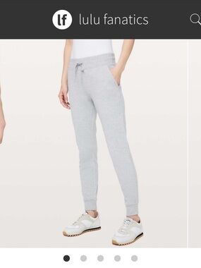 Lululemon Warm Down Jogger. Size 12. 100% Cotton-
Heathered Core Light Grey